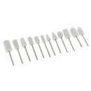 12pcs/Set Soft Felt Burrs Head Shank for Polishing Grinding Tool Set Wool NXY