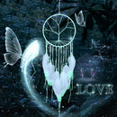 Luminous Feather Glow  in Dark Dream Catcher Night Bedroom Hanging White Gift