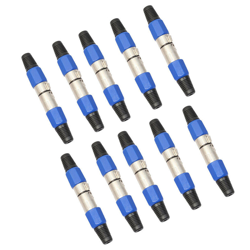 10 Pairs XLR Male and Female Microphone Speaker Cable Adapter for Guitar Mixer