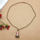 Luminous Flowers Necklace Fashion Drift Bottle Luminous Glass Pendant