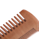 Wooden Beard Comb Anti Static Wood Pocket Comb with Fine Coarse Teeth For BeaES