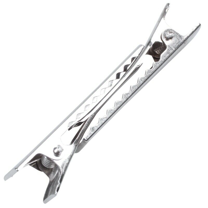 50 ALLIGATOR HAIR TEETH CLIPS 45MM HAIR SECTIONING CLIPS HAIRDRESSING GRIP Y7E4