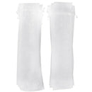 50pcs White Drawstring Organza Folding Hand Fan Pouch Party Wedding Favor G H7S3