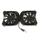 USB Mini Folding 2 Fan Laptop Notebook Cooling Cooler Pad Stand