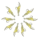9Pcs Soft Shrimp Fishing Bait Worm Lures Hook Crankbaits Hooks Baits Tackle