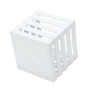 110mmx100mmx105mm white plastic square flowerpot basket decoration P4T9