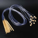 12 Sizes Crochet Needles Bleached Bamboo Afghan Tunisian 3,0-10,0 mm T7K8