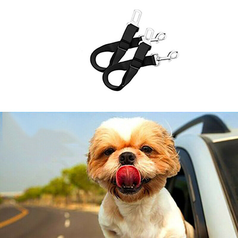 3X Dog Pet Safety Adjustable Car Seat Belt Harness Leash Travel Clip Strap Lead