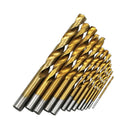 13Pcs Drill Bit Titanium Coated Metal HSS Twist Drill Bit Steel Brick Set Tools