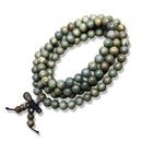 Fragrant Green Sandalwood 108x6mm Buddhist Prayer Bead Mala Necklace/Bracelet AU