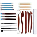Polymer Clay Tools 24pcs Modeling Clay Sculpting Tools 5pcs Wooden Dotting