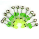 6 pcs Fishing Rod Tip LED Light Clip Twin Bells Fish Bite Alarm