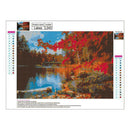 5D Fall Leaves Lake DIY Diamond Embroidery Painting Full Drill Cross Stitch