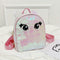 Eyes Print Small Backpacks Women Sequins Shoulder School Bags (Light Pink)