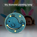DIY Diamond Painting LED Lamp Full Drill Night Light Kid Room Decor (Whale)