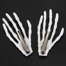 New Fashion Skeleton Hand Bone Hair Clip (White) N7F3