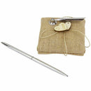 Wood+Metal+Burlap Hearts Wedding Pen Stand Set for Wedding Bridal T6P1