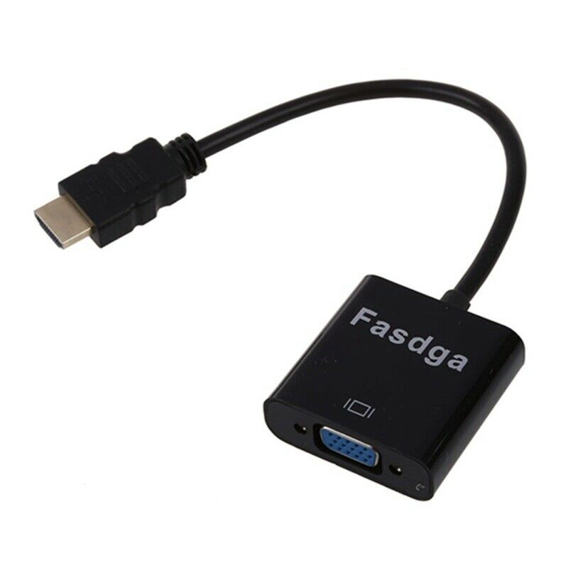 Fasdga 1080P HDMI to VGA With Audio Converter Adapter USB Power Video Cable L1U9