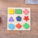 Wood Geometric Shapes Sort Math Montessori Puzzle Kids Educational Toys (1) A