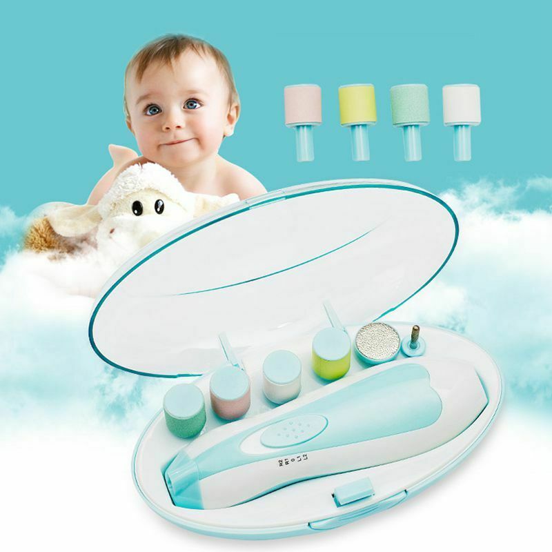 Baby Nail File Electric Nail Trimmer Manicure Set with Nail Clippers,LED Li M1G3