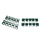 80x Green Plastic Connector Flower Rattan Plastic Universal Flower Rattan Buckle