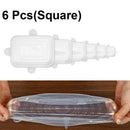 6PCS/Set Stretch Silicone Food Bowl Cover Storage Wraps Seals Lids DIYB Gn
