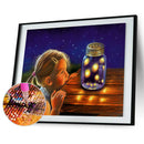 Little Girl Round Diamond Painting Mosaic Kits DIY Rhinestone Beaded Craft