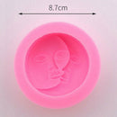2pcs Sun Moon Face Silicone Cake Chocolate Mould Fondant Soap Mold Craft  CFL