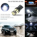 1 Pair T10 7020 10SMD Car LED Wedge Light License Plate Lamp (Black Board)