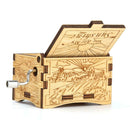 Retro Hand Cranked Music Box Wood Carved Kid Child Birthday Gift Home Decor