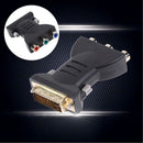 24+5Pin DVI Male to 3 RCA Female Port A/V Converter Adapter Cable Connector
