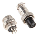 GX12 6 Pins Metal Waterproof Aviation Connector Plug & Socket
