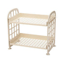 Storage Shelves,Plastic Small Storage Shelves - 2 Tier Shelf Shelving,Kitch