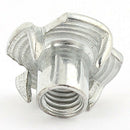 50Pcs 4 Prongs Carbon Steel Zinc Plated T-Nut Tee Nut M5 x 8mm O8J4