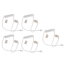 5 Pack Clear Replacement Coil Audio Tube for Two-Way Radio Audio Headset