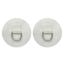 2pcs D- Patch PVC Round  Pad For Inflatable Raft Dinghy Surfboard WHITE