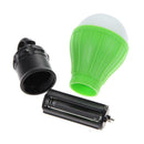 2 PCS Outdoor Hanging 3LED Camping Tent Light Bulb Fishing Lamp(Green)