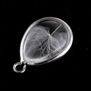 2x Water Drop Glass Natural Dried Flower Pendant Home Hanging Decoration 2cm