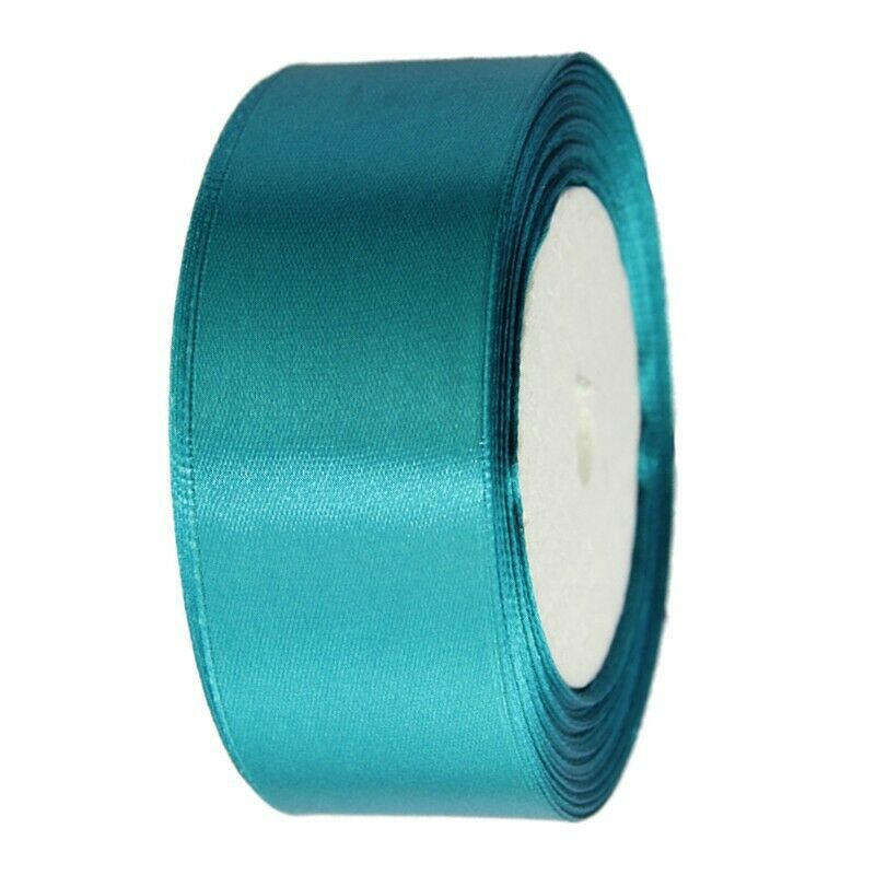 1 roll 40mm 22 Meters silk satin ribbon for wedding party(Lake blue) M4D3