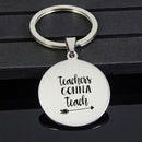 Engraved Letter Stainless Steel Keychain Keyring Best Gift for Teacher Jewe OZ