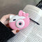 Pink Camera Pattern Earphone Case Soft Silicone Protective Cover for AirPods Pro