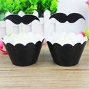 12sets Mustaches Lips Cupcake Wrappers Toppers For Party Birthday Decoration Z