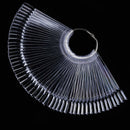 1Set False Nail Tips Nature Fan Finger Full Card Nail Art Display Practice  A9E8