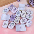 Lavender mini tin box Sealed jar packing boxes jewelry candy box small storage3C