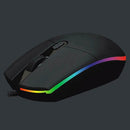 G102 USB Wired Optical Gaming 4 Buttons 2400DPI Ergonomic RGB Backlit Mouse