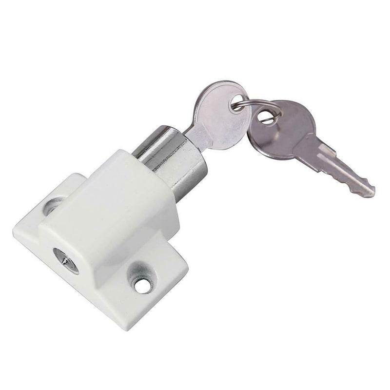 Zinc Alloy Child Safety Sliding Window Restrictor Press Lock with 2 Keys