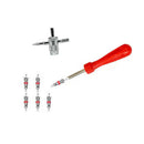 9pcs/set Valve Cores+Core Remover+Stem Puller+4 Way Tool for Car Bicycle