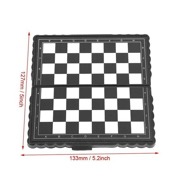 5X(5x5 Inch Chess Portable Plastic Folding Board With Magnetic Chess Game  S2C9)