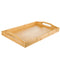 39*25cm Solid Bamboo Flat Tea Tray Coffee Food Drink Serving Table With  EZV