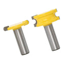 2pc 1/2" Shank 1-1/2" Dia Flute and Bead Router Bit Woodworking Cutting Tool
